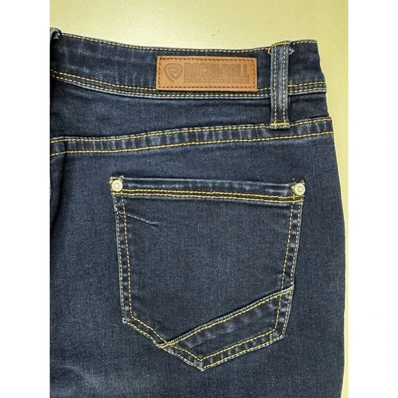 Rock & Roll Denim Womens High Rise Skinny Jean 31 Dark Wash Stretch Rodeo Punchy - Picture 11 of 13